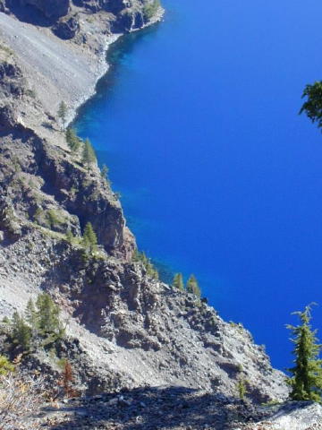 crater lake blue water